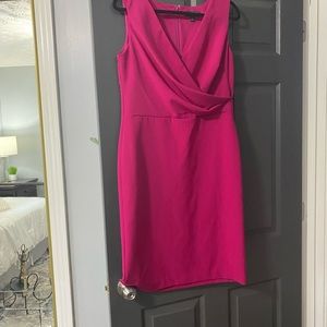 Ralph Lauren-Lauren Crepe Surplice Dress Fuchsia Size 8.